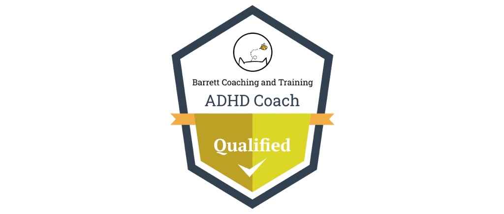 Qualified ADHD Coach badge from Barrett Coaching and Training
